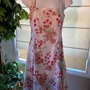 TORY BURCH SZ 2 white orange floral summer dress